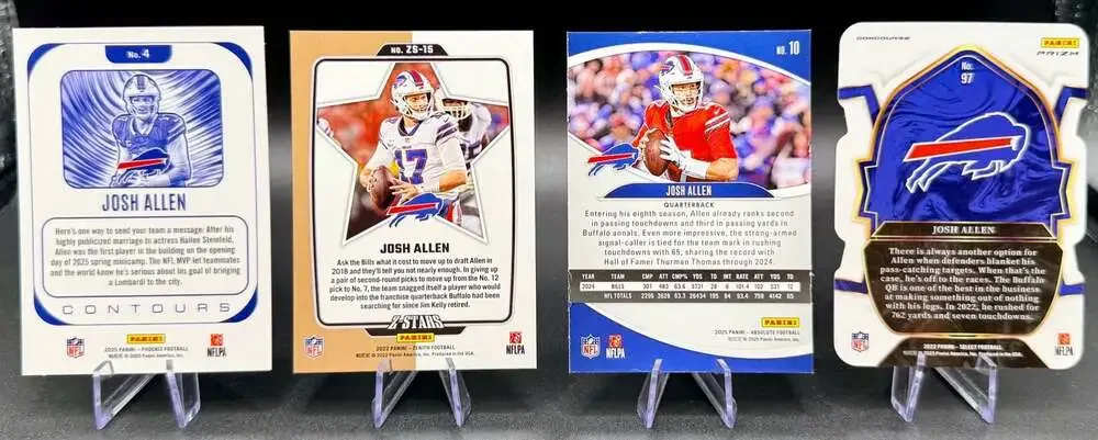 Josh Allen Buffalo Bills Football Card Lot of Topps Panini Short Print Inserts